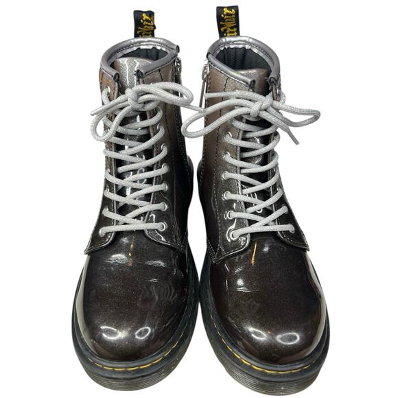 Dr. Martens Unisex Gradient Glitter Grey Black Combat Boot Size M 4 W 5 - Picture 7 of 10